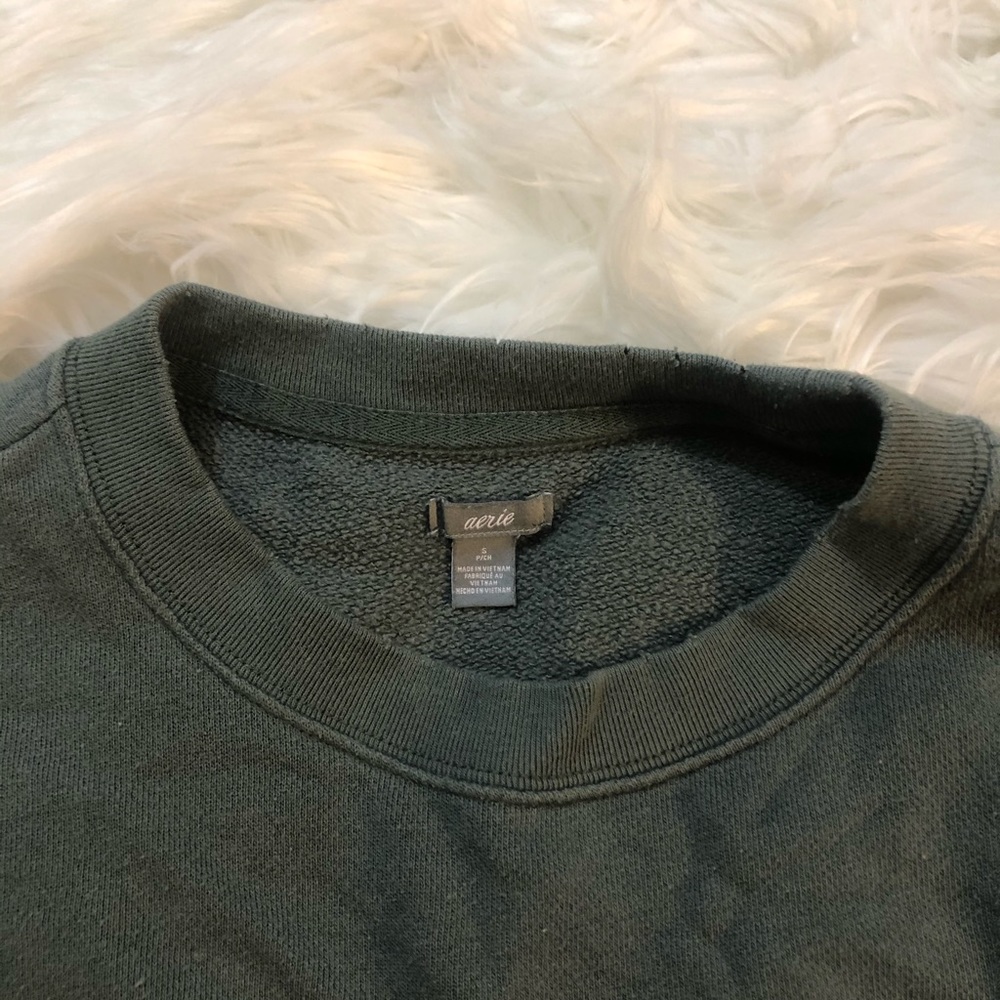 COPY - AE olive green sweatshirt - Picture 4 of 4